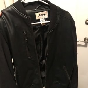 Black leather jacket